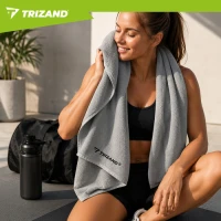 Trizand 27783 Rýchloschnúci uterák 120 x 60 cm, sivý