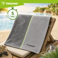 Trizand 27783 Rýchloschnúci uterák 120 x 60 cm, sivý
