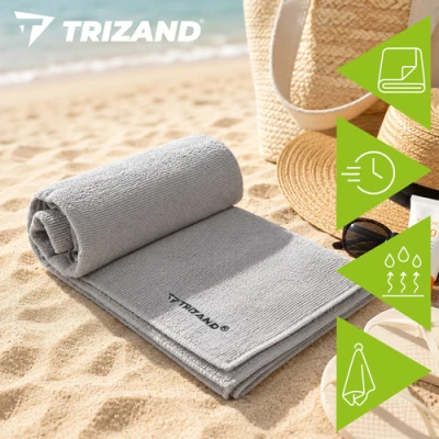 Trizand 27783 Rýchloschnúci uterák 120 x 60 cm, sivý