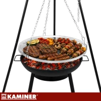 Kaminer 27515 Záhradný gril na troch nohách s ohniskom 167 cm, rošt 58 cm