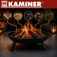 Kaminer 27515 Záhradný gril na troch nohách s ohniskom 167 cm, rošt 58 cm