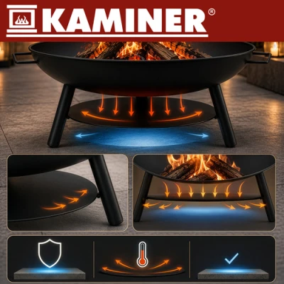 Kaminer 27515 Záhradný gril na troch nohách s ohniskom 167 cm, rošt 58 cm