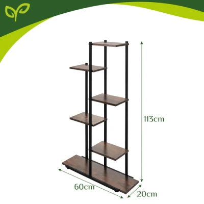 Gardlov 27788 Stojan na kvety 113 x 60 cm, 6 políc, hnedý