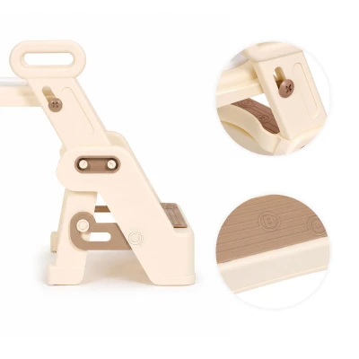 ECOTOYS HA-P33 Detské WC sedadlo so schodíkmi a madlami, béžové