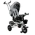 ECOTOYS JM-068 Detská trojkolka, kočík s otočným sedadlom o 360° Deluxe, sivá
