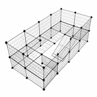 Petsi NAI-C1 Ohrada pre zvieratá, modulárna, 35 panelov, čierna