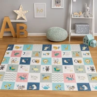 ECOTOYS ECOEVA022 Pěnová hrací podložka, oboustranná 200 x 150 cm, abeceda
