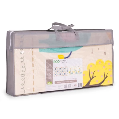 ECOTOYS ECOEVA022 Pěnová hrací podložka, oboustranná 200 x 150 cm, abeceda