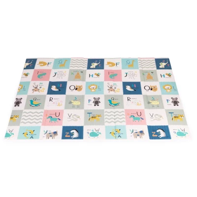 ECOTOYS ECOEVA022 Pěnová hrací podložka, oboustranná 200 x 150 cm, abeceda