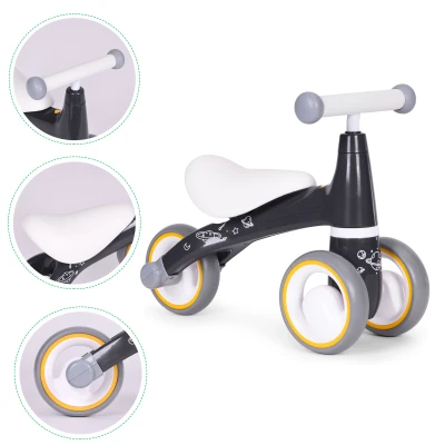 ECOTOYS LB1603 Detské balančné odrážadlo s kolesami z EVA, čierno-šedé