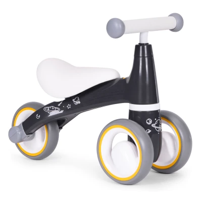 ECOTOYS LB1603 Detské balančné odrážadlo s kolesami z EVA, čierno-šedé
