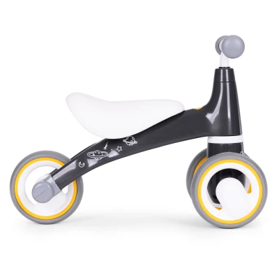ECOTOYS LB1603 Detské balančné odrážadlo s kolesami z EVA, čierno-šedé