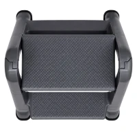 RealG RC-K-2540 Skládací 2stupňové schůdky s protiskluzovými nášlapy, šedé