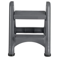 RealG RC-K-2540 Skládací 2stupňové schůdky s protiskluzovými nášlapy, šedé