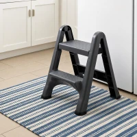 RealG RC-K-2540 Skládací 2stupňové schůdky s protiskluzovými nášlapy, šedé