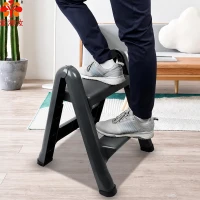 RealG RC-K-2540 Skládací 2stupňové schůdky s protiskluzovými nášlapy, šedé