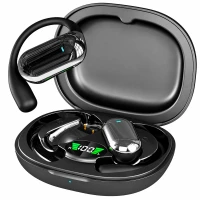 RealG RC-K-2614 Bezdrátová Bluetooth sluchátka TWS s AI funkcemi, LED displejem, černá