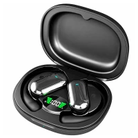 RealG RC-K-2614 Bezdrátová Bluetooth sluchátka TWS s AI funkcemi, LED displejem, černá