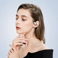 RealG RC-K-2614 Bezdrátová Bluetooth sluchátka TWS s AI funkcemi, LED displejem, černá