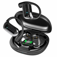 RealG RC-K-2614 Bezdrátová Bluetooth sluchátka TWS s AI funkcemi, LED displejem, černá