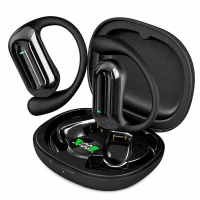RealG RC-K-2614 Bezdrátová Bluetooth sluchátka TWS s AI funkcemi, LED displejem, černá