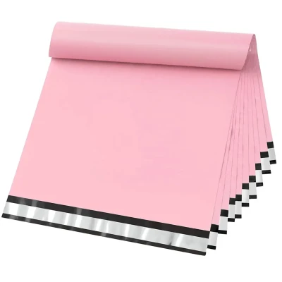 RealG RC094 Plastové obálky s uchom na kuriérske zásielky, 260 x 350 mm, 50 ks, ružové