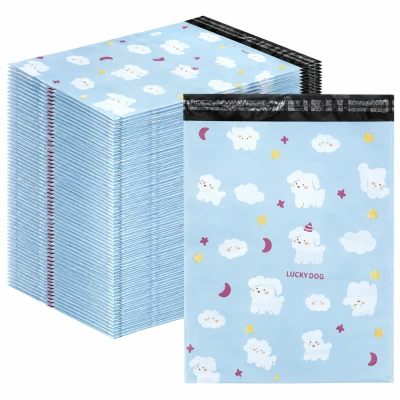 RealG RC133 Kurýrní plastové obálky 380 x 520 mm, 50 ks, Lucky Dog, modré