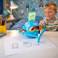 KIK KX2871_1 Interaktivní vzdělávací robot na kreslení, modrý