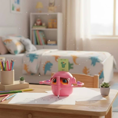KIK KX2871 Interaktivní vzdělávací robot na kreslení, růžový