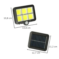 KIK KX3096 Solární LED lampa s čidlem pohybu a soumraku 120 LED