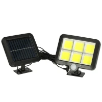 KIK KX3096 Solární LED lampa s čidlem pohybu a soumraku 120 LED