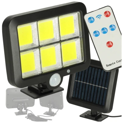 KIK KX3096 Solární LED lampa s čidlem pohybu a soumraku 120 LED