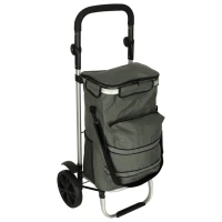 KIK KX3141 Nákupní taška na kolečkách s hliníkovým rámem 40 l, 100 cm, šedá
