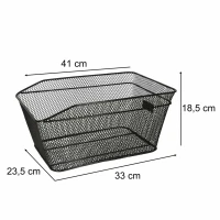 KIK KX3948 Kovový košík na zadný nosič 33 x 18,5 x 23,5 cm, čierny