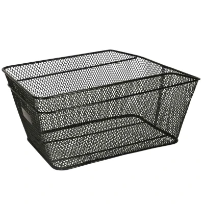 KIK KX3948 Kovový košík na zadný nosič 33 x 18,5 x 23,5 cm, čierny