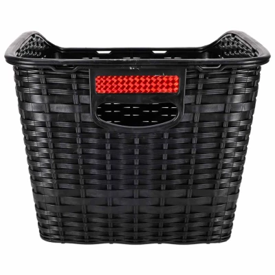 KIK KX2868 Košík na kolo na zadní nosič s odrazkou, 18 L, černý