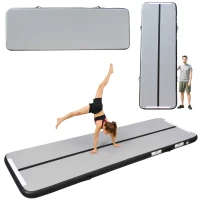 KIK KX2783 Gymnastická podložka Air Track 400 x 100 x 10 cm, šedá