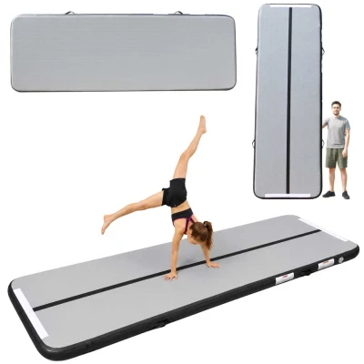 KIK KX2783 Gymnastická podložka Air Track 400 x 100 x 10 cm, šedá