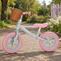 KIK KX2798_1 Detská odrážadlo s košíkom Trike Fix Balance, ružové
