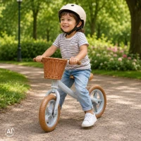 KIK KX2798 Dětské odrážedlo s košíkem Trike Fix Balance, šedé