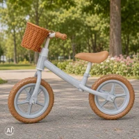 KIK KX2798 Dětské odrážedlo s košíkem Trike Fix Balance, šedé