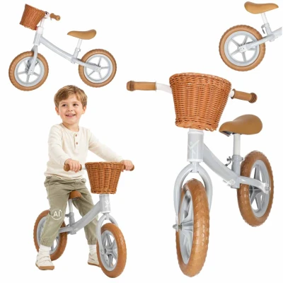 KIK KX2798 Dětské odrážedlo s košíkem Trike Fix Balance, šedé