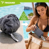 Trizand 27460 Rýchloschnúci uterák 180 x 100 cm, sivý