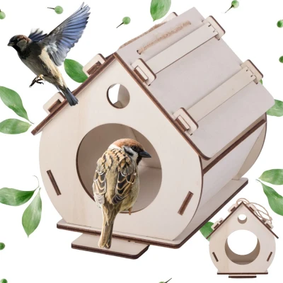 Verk 27552 Dřevěná ptačí budka DIY - kreativní sada k sestavení a vybarvení