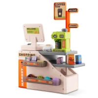 Ricokids RK-822 Dětský obchod s pokladnou, skenerem a kávovarem