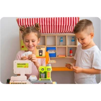 Ricokids RK-822 Dětský obchod s pokladnou, skenerem a kávovarem