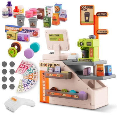 Ricokids RK-822 Dětský obchod s pokladnou, skenerem a kávovarem
