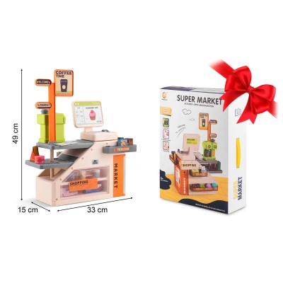 Ricokids RK-822 Dětský obchod s pokladnou, skenerem a kávovarem