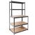 Humberg HR-855 Kovový regál s pracovním stolem 180 x 100 x 60 cm, černý