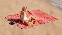 Teesa TSA8904-1 Pikniková deka s izolací 200 x 300 cm, červené káro